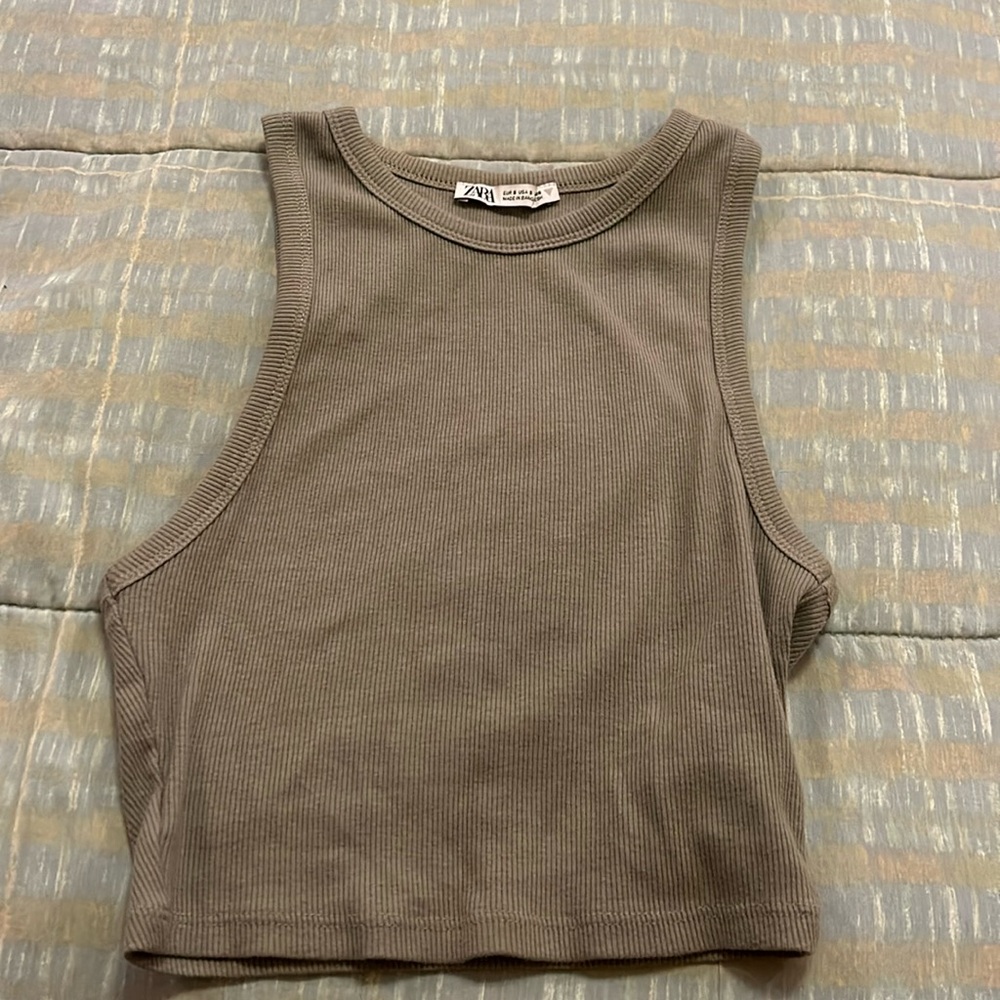 zara sage high neck tank top